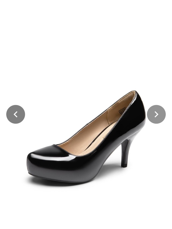 Dream Pairs Shoes - Dream Pairs Black Patent Mid Heel Pumps